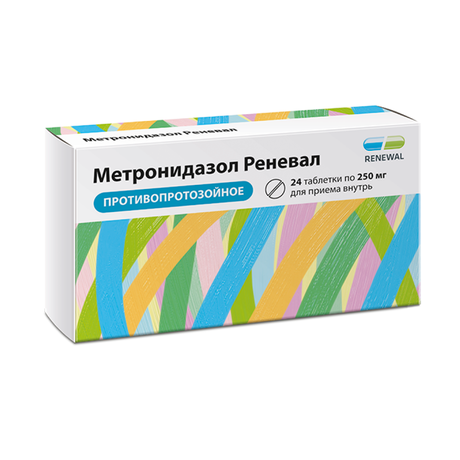 Фото Метронидазол Реневал, таблетки 250 мг, 24 шт. 