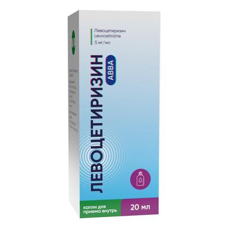 Фото Левоцетиризин АВВА, капли для приема внутрь 5мг/мл, 20 мл