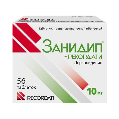 Фото Занидип-Рекордати, таблетки покрыт. плен. об. 10 мг, 56 шт.