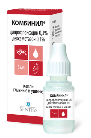 Фото Комбинил, капли глазные и ушные, 5 мл