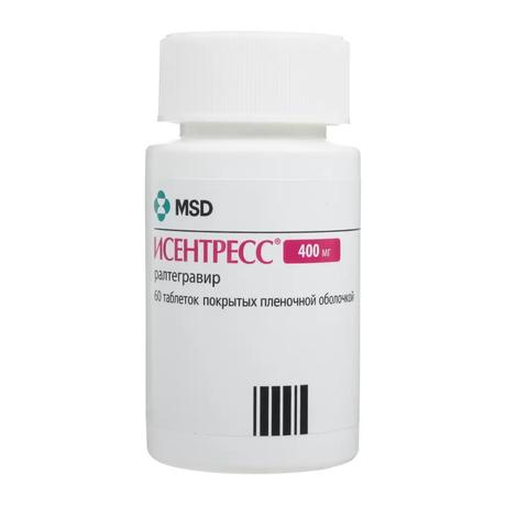 Фото Исентресс, таблетки 400 мг, флакон 60 шт.