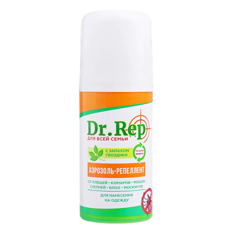 Фото Dr. Rep, аэрозоль-репеллент от клещей и комаров универсальный 100 мл
