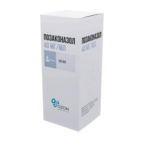 Фото Позаконазол суспензия для внутреннего применения 40 мг/мл флакон (+мерн.ложка) 105 мл