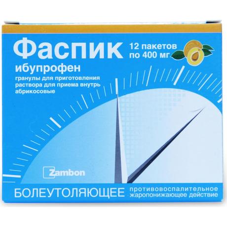 Фото Фаспик, гранулы (абрикос), пакетики 400 мг, 12 шт.