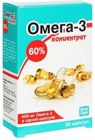 Фото Омега-3 концентрат 60%, капсулы 1000 мг, 30 шт.