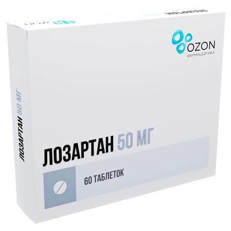 Фото Лозартан, таблетки покрыт. плен. об. 50 мг (Озон), 60 шт.