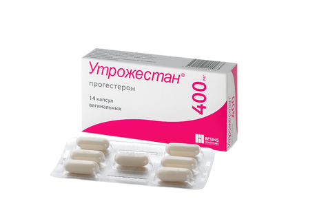 Фото Утрожестан, капсулы вагинальные, 400 мг, 14 шт.