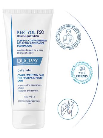 Фото Ducray Kertyol Pso, бальзам увлажняющий для тела, 200 мл