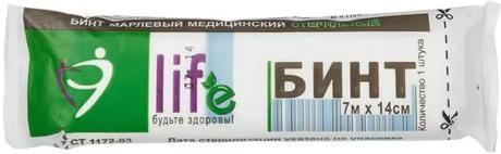Фото Бинт марлевый стерильный «Лайф»/Life (Эвтекс), 7 м х 14 см