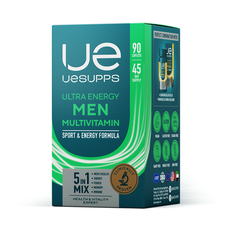 Фото UESUPPS Ультра Энерджи Мен Мультивитамин Формула, таблетки, 90 шт.