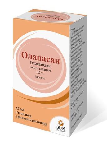 Фото Олапасан, капли глазные 0,2 %, 2,5 мл