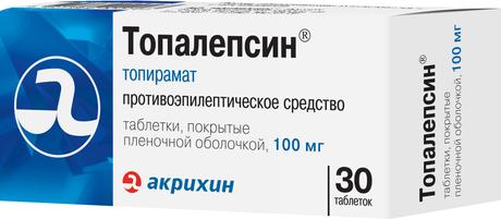 Фото Топалепсин таблетки, покрытые пленочной оболочкой 100 мг, 30 шт