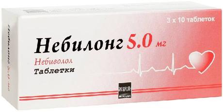 Фото Небилонг, таблетки 5 мг, 30 шт.