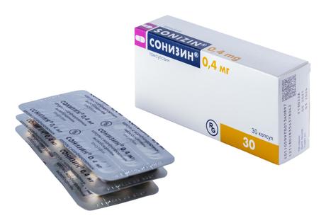 Фото Сонизин, капсулы с модифицированным высвобождением 0.4 мг, 30 шт.