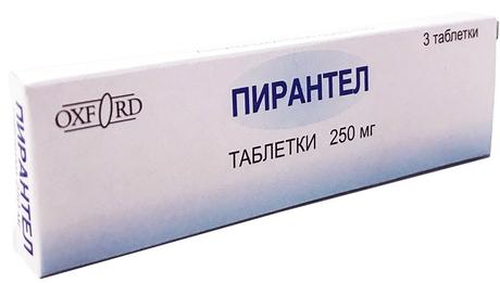 Фото Пирантел, таблетки 250 мг (Оксфорд Лабораториз), 3 шт.