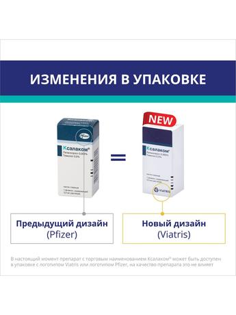 Фото Ксалаком, капли глазные, 2,5 мл