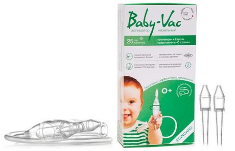 Фото Baby-Vac, аспиратор назальный детский (с 2 сменными многоразовыми насадками)