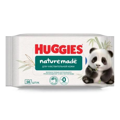 Фото Huggies Naturemade, салфетки влажные детские, 56 шт.