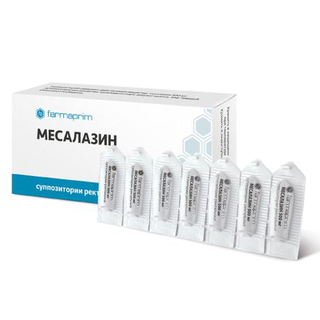 Фото Месалазин, суппозитории ректальные 500 мг, 14 шт.