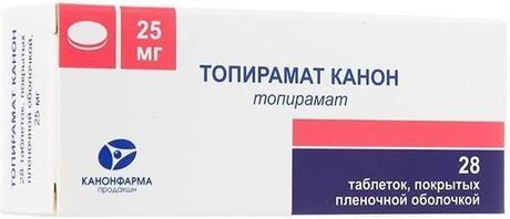 Фото Топирамат Канон таблетки, покрытые пленочной оболочкой 25 мг, 28 шт.