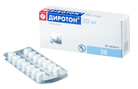 Фото Диротон, таблетки 20 мг, 28 шт.