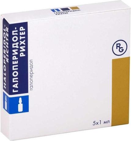 Фото Галоперидол-Рихтер, раствор для в/в и в/м введения 5 мг/мл, ампулы 1 мл, 5 шт.