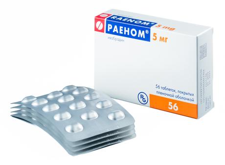 Фото Раеном, таблетки покрыт. плен. об. 5 мг, 56 шт.