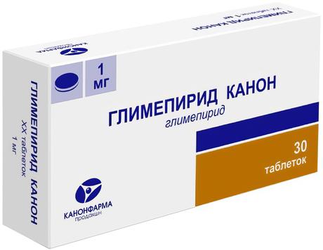 Фото Глимепирид Канон таблетки 1 мг, 30 шт.