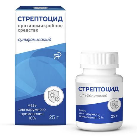 Фото Стрептоцидовая мазь 10%, банка 25 г