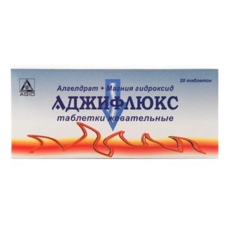 Фото Аджифлюкс, таблетки жевательные, 20 шт.