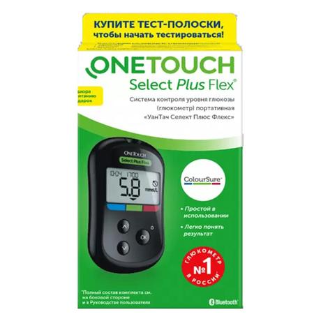 Фото Глюкометр One Touch Select Plus Flex + ручка для прокола и ланцеты, 10 шт.