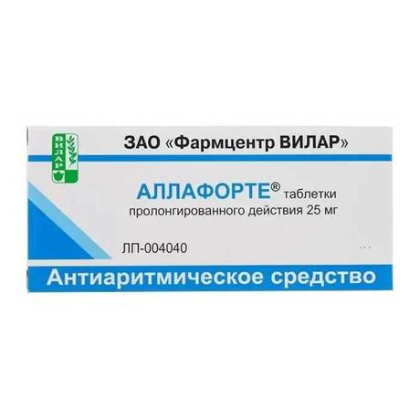 Фото Аллафорте, таблетки с пролонгированным высвобождением 25 мг, 30 шт.