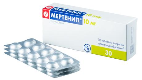 Фото Мертенил, таблетки покрыт. плен. об. 10 мг, 30 шт.