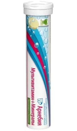 Фото Арнебия Мультивитамины + Минералы, таблетки шипучие, 20 шт.