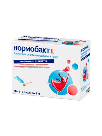 Фото Нормобакт L, порошок, саше 3 г, 10 шт.