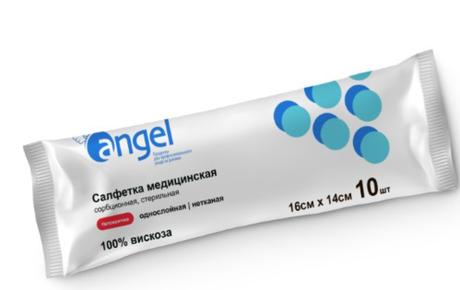 Фото Эверс Мед Angel, салфетки мед. сорбционные стерил. нетканые однослойные 16 см x14 см, 10 шт.