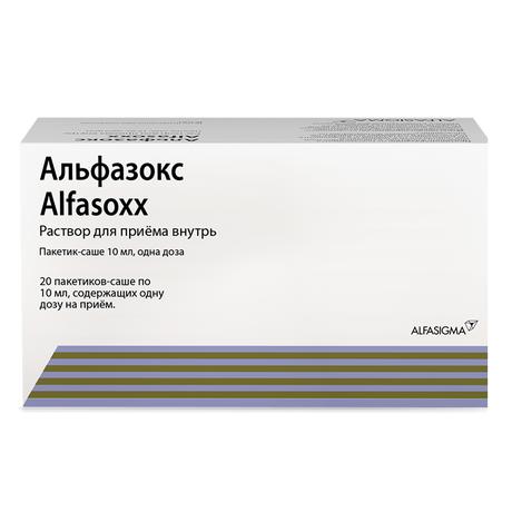 Фото Альфазокс раствор, саше 10 мл, 20 шт.