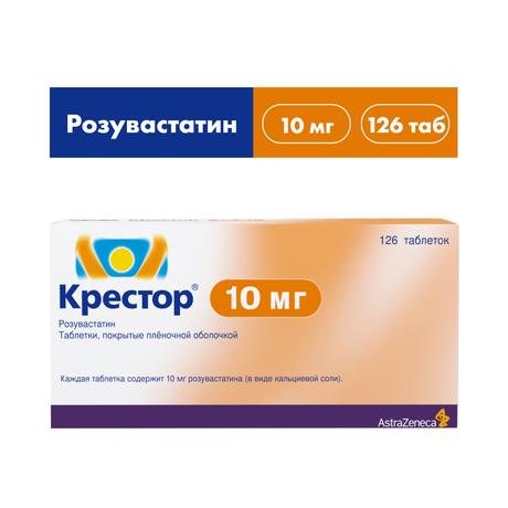 Фото Крестор, таблетки в плёночной оболочке 10 мг, 126 шт.