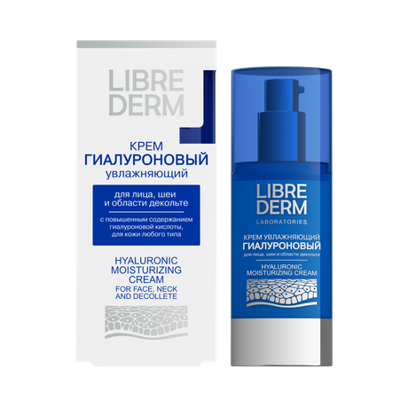 Фото Либридерм, гиалуроновый крем увлажняющий для лица, шеи и декольте, 50 мл