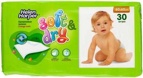 Фото Пеленки детские Helen Harper Soft&Dry, 60 см х 60 см, 30 шт.