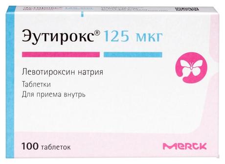 Фото Эутирокс, таблетки 125 мкг, 100 шт.