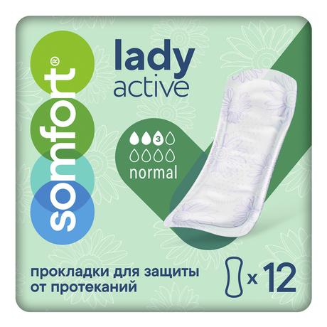 Фото Somfort Lady прокладки Active Normal, 12 шт.