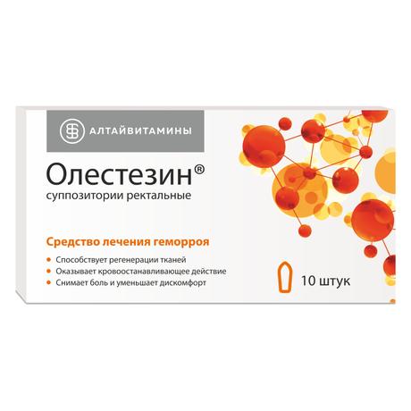 Фото Олестезин, суппозитории ректальные, 10 шт.