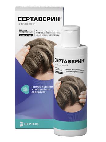 Фото Сертаверин, шампунь лекарственный 2%, флакон 150 г