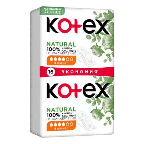 Фото Kotex Natural Нормал, прокладки, 16 шт.