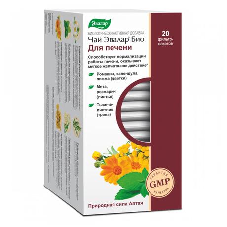 Фото Эвалар Био, чай для печени, фильтр-пакеты 1,5 г. 20 шт.