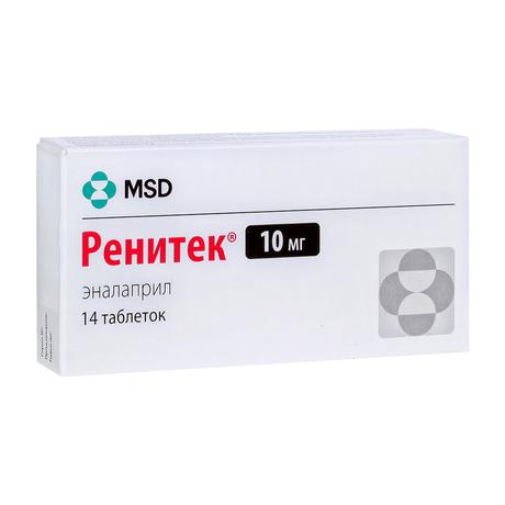 Фото Ренитек, таблетки 10 мг, 14 шт.