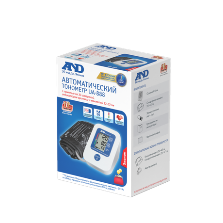 Фото Тонометр AND UA-888 автоматический (эконом), манжета 22-32 см
