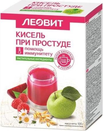 Фото Леовит, кисель диетический при простуде 20 г, 5 шт.