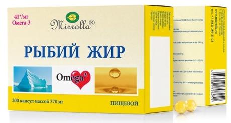 Фото Мирролла, рыбий жир, капсулы 370 мг, 200 шт.
